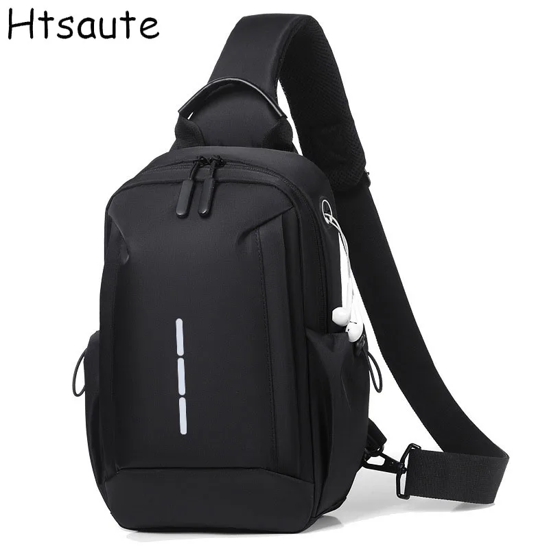 

Casual Men's Vertical Paragraph Chest Bag New Trendy Travel Multifunctional Single Shoulder Crossbody Bag Male Chest Bag