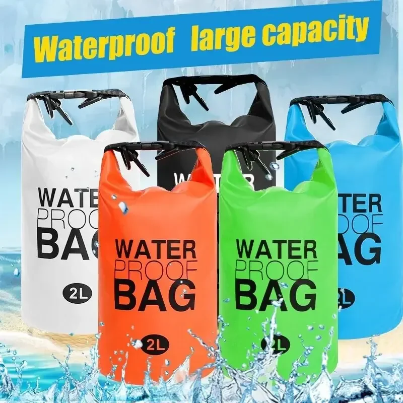 Waterproof Dry Bag 2 Liter Storage Swimming Kayak River Hiking Float Sailing Canoe Diving Compression Backpack