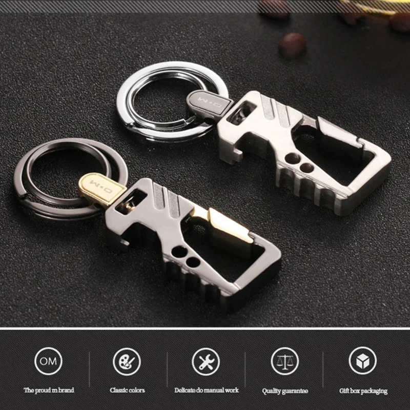 다기능 남성용 키 체인 금속 허리 벨트 클립, 분실 방지 버클 키 링 액세서리, 자동차 키 체인 병따개 펜던트