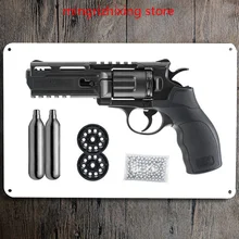  2021 The Handgun 101 Desert Air Bb Gun Metal Tin Sign Wall Decor Art 20X30 Cm 