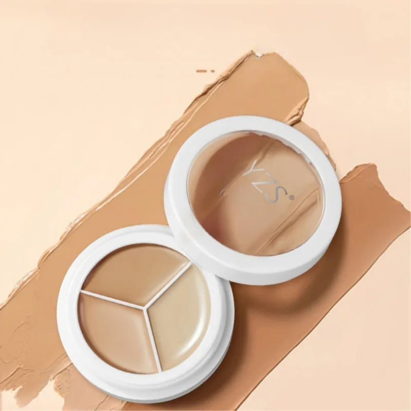 3 Color Contour Concealer Palette Moisturizing Full Coverage Acne Spots Dark Circles Concealer Makeup Cosmetics 4