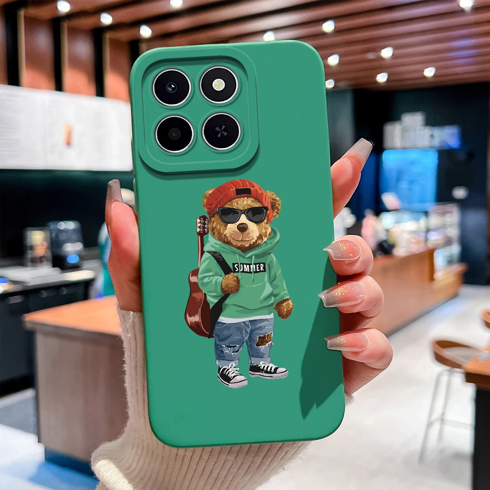 Cute Bear Shockproof Silicone Phone Case - Soft Bumper Shell