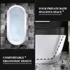 61" White Acrylic Freestanding Tub cUPC Certified Integrated Overflow and Drain Ergonomic Design High Load Capacity Easy 6