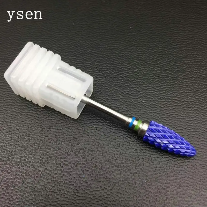 블루 네일 드릴 비트, 매니큐어 밀링 커터용 전기 매니큐어 페디큐어 장치, 로터리 버, 네일 젤 도구 제거, 1 개