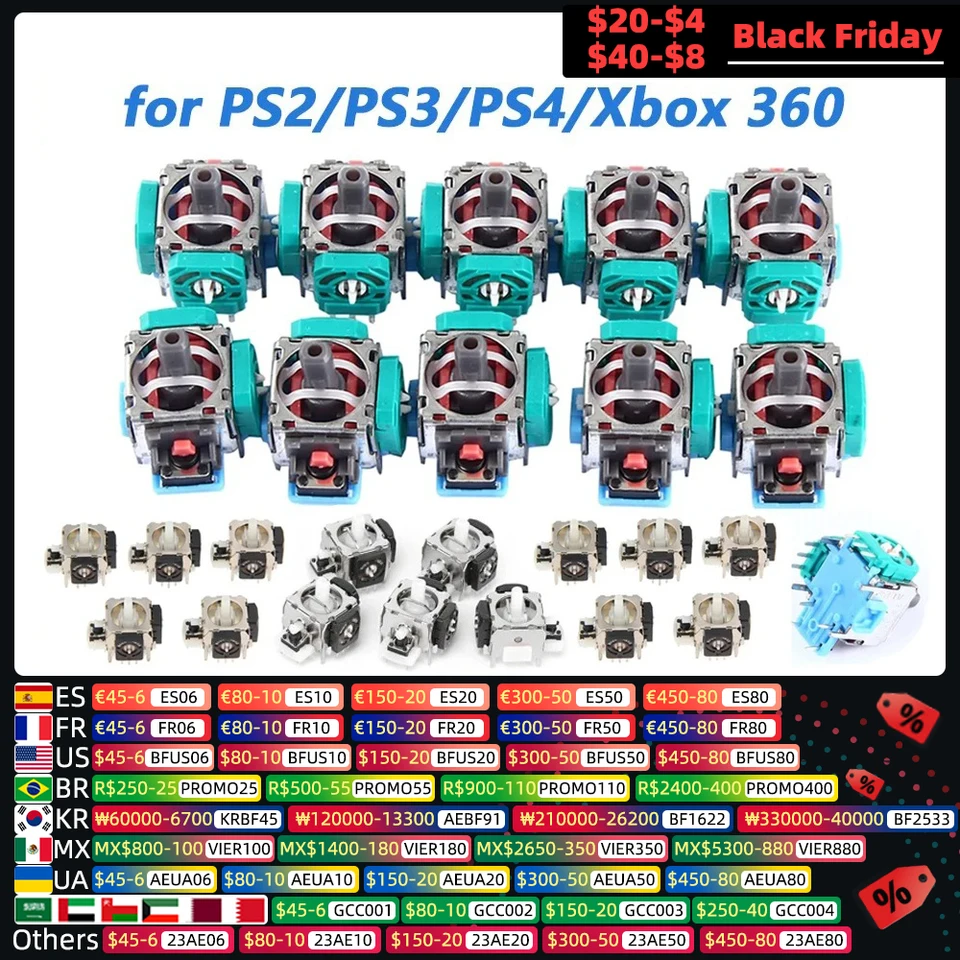 3D Analog Joystick Sensor Module Replacement for Controllers
