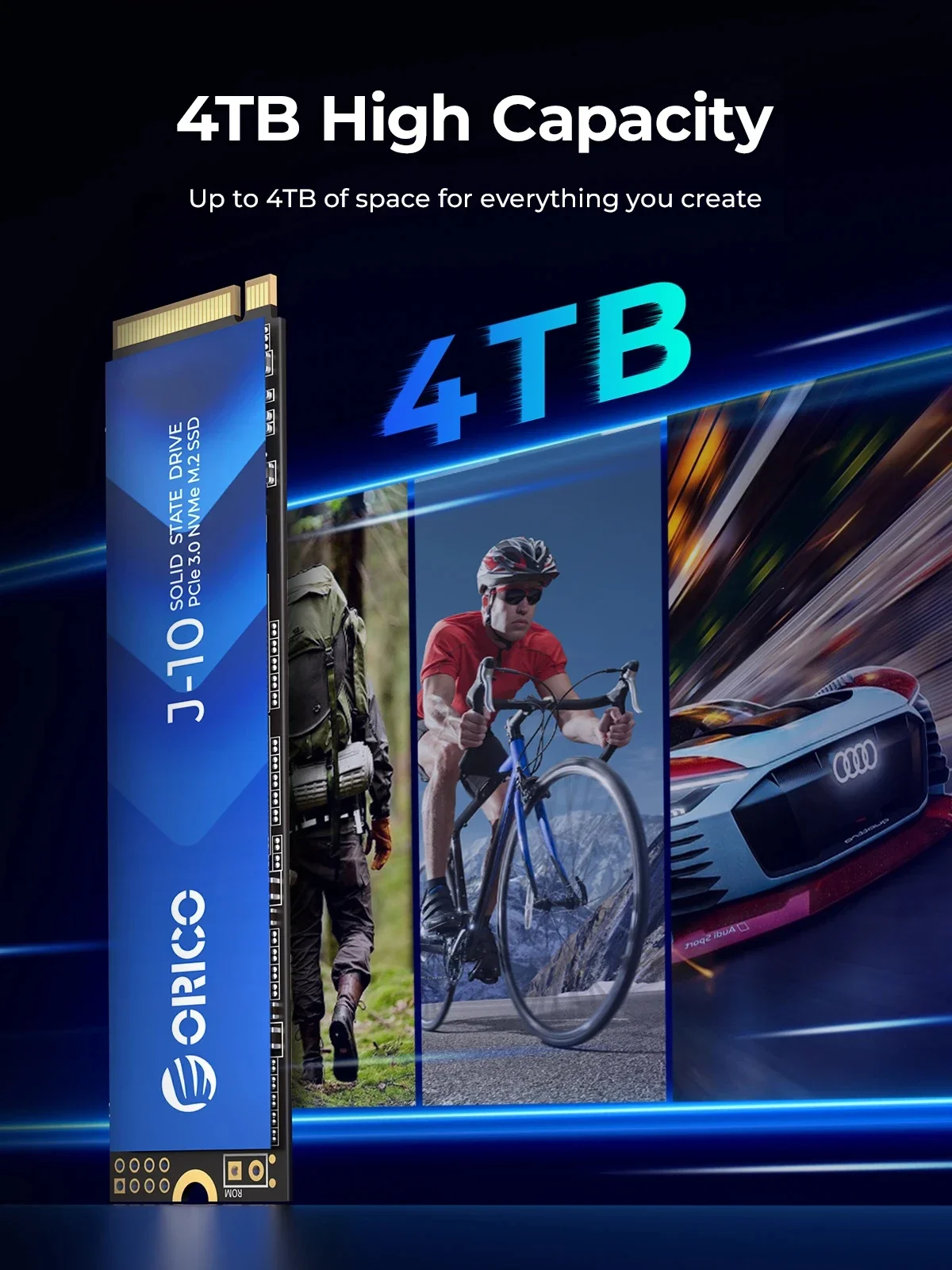 ORICO M.2 SSD M2 NVMe SSD PCIe 3.0 NVMe Gen3 X4 SSD M.2 M 키 2280mm 내부 솔리드 스테이트 드라이브 1TB 2TB 4TB 냉각 조끼 포함