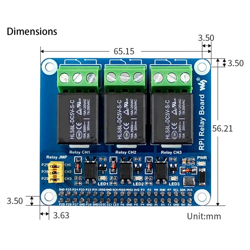 Waveshare   Ȯ  극ũ ƿ  HAT ŰƮ, RPI    2 W WH 2 W 3, 5V 3 ä