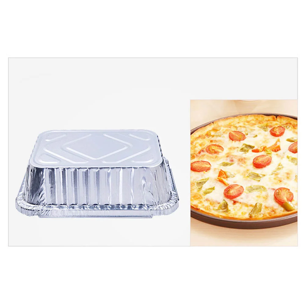 10 Pcs Disposable Food Containers with Lids Steam Table Pans Aluminum Foil Chafing
