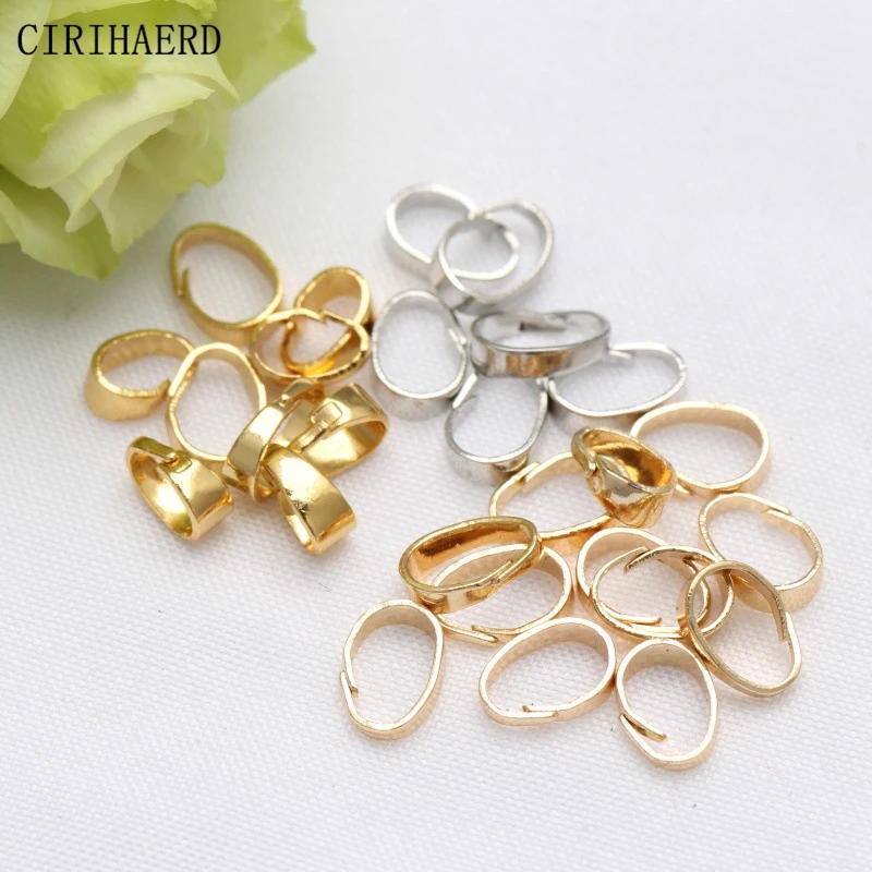 14K/18K Gold Plated Jewelery Pendant Connectors Pinch Clasp DIY Handmade  Jewelry Necklace Making Supplies Accessories Findings