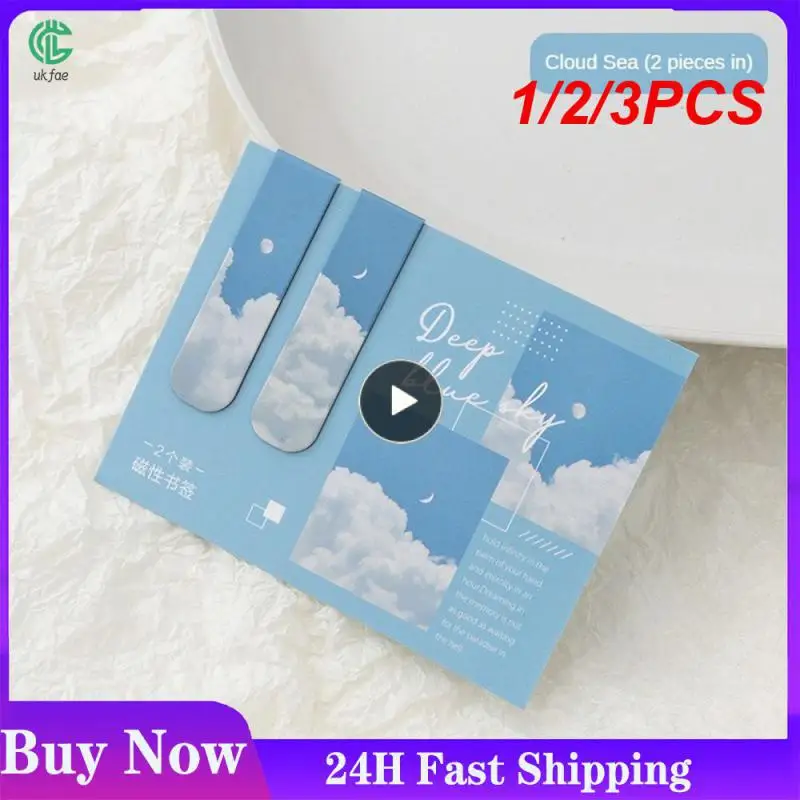 

1/2/3PCS Misty Fantasy Clouds Sea Forest Landscape Magnetic Bookmark for Pages Books Readers