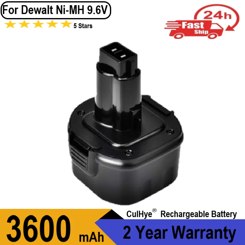 9.6V For DeWalt DW9062 DW9061 3.6Ah Ni-MH Battery DE9036 DE9061 DE9062 Cordless 