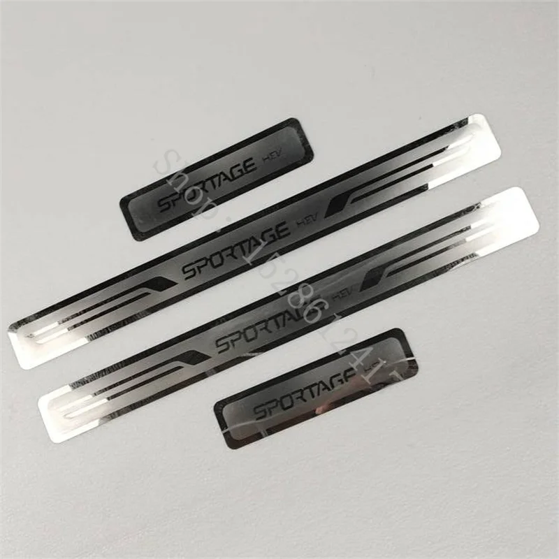 

for KIA SPORTAGE hev 2016 2017-2024 Stickers Threshold Welcome Pedal car Accessories Stainless Steel Door Sill Scuff Plate