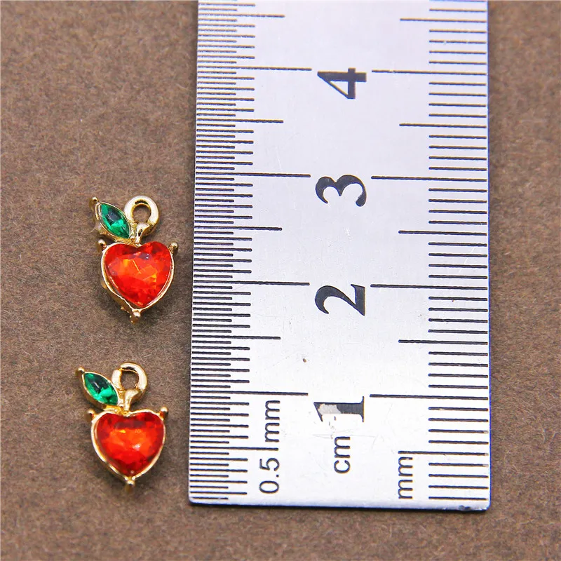 10 Stück 13*9mm Metall Zinklegierung MINI eingelegte Strasssteine Pentagramm Stern Charms für Schmuckherstellung Schmuckzubehör – Detail 24