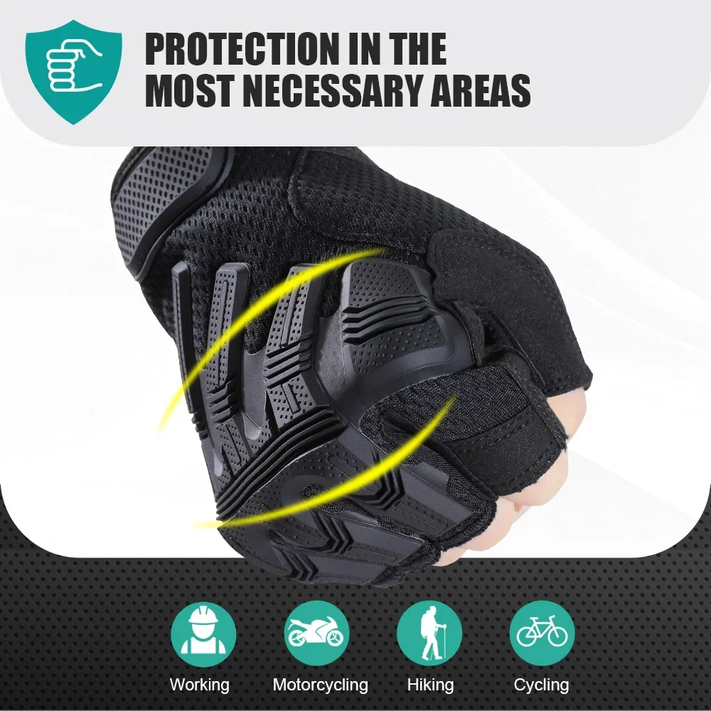 Tactical Half Finger Gloves Outdoor Sports Anti-skid