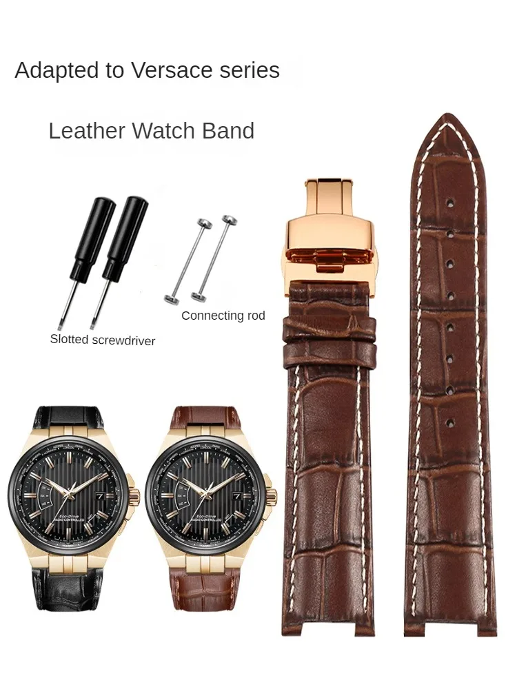 

Adapted V-ersace Notch Leather Strap SCD010016 VAN050016 Can Be Customized.