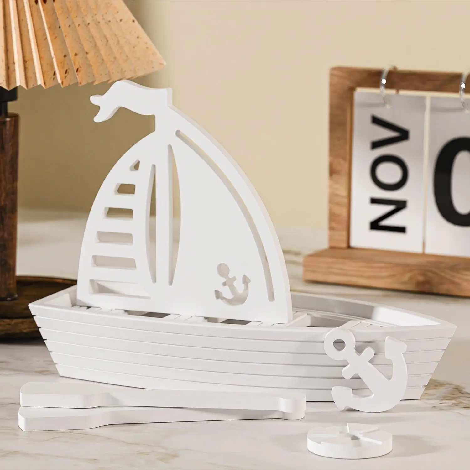 DIY 해적 범선 실리콘 몰드 캔들 홀더 3D 해양 보트 몰드 석고 장식품 에폭시 수지 홈 공예 장식 아이템