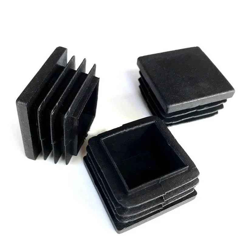 1-30pcs Square Pipe Plug Plastic Black Blanking End Cap Tube Pipe Insert Plug Bung 20x20 25x25 30x30 40x40 mm pipe plug