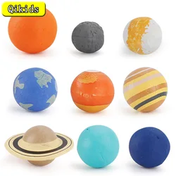 9Pcs Simulation Solar System Earth Globe Eight Planets Ball Plastic Cosmic Planet Model Figures Teaching Science Educational Toy