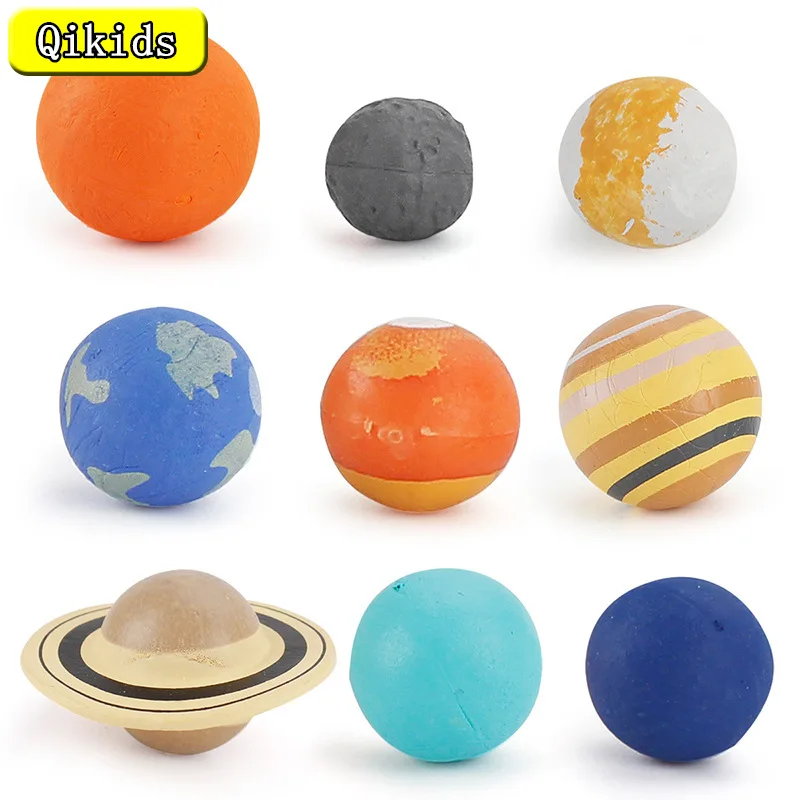 30 Palline Rimbalzanti Pianeti Sistema Solare - Gomma, 32 Mm - Per Bambini, Feste E Regali