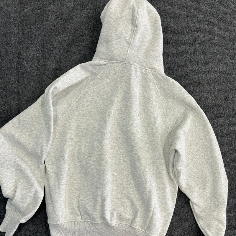 6PM Drill Plus Velvet Pullover Hooded Sweatshirt Embroidered Letters Hip-hop Men's Trendy Long Sweatpants Sports Suit Jacket 5