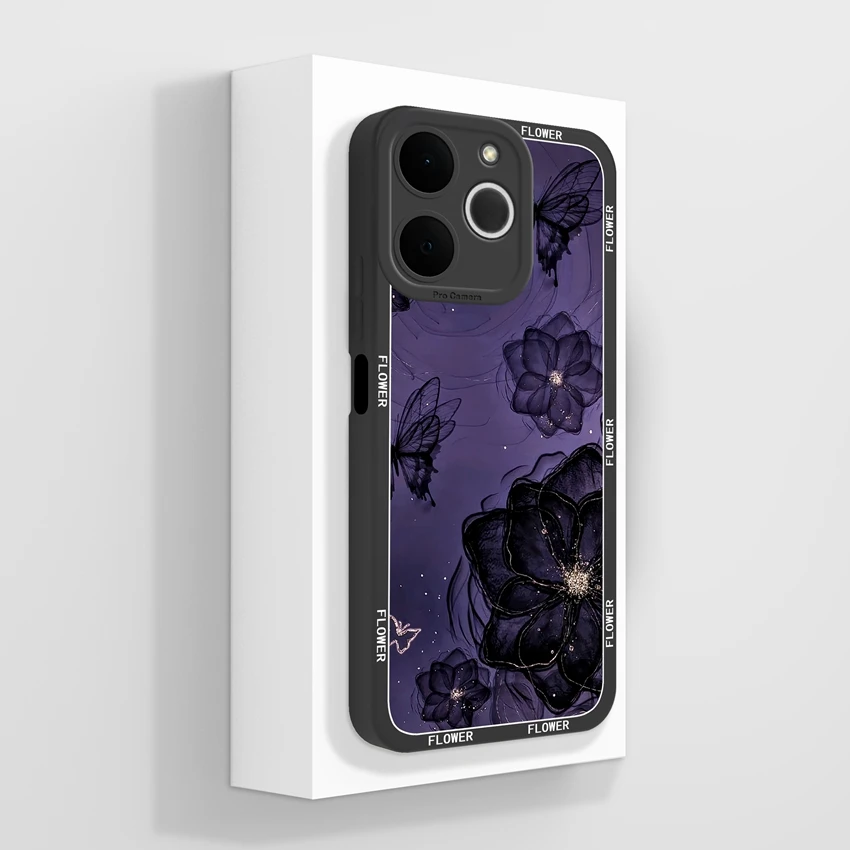 Fantasy Colorful Butterfly Liquid Silicone Shockproof Phone Case