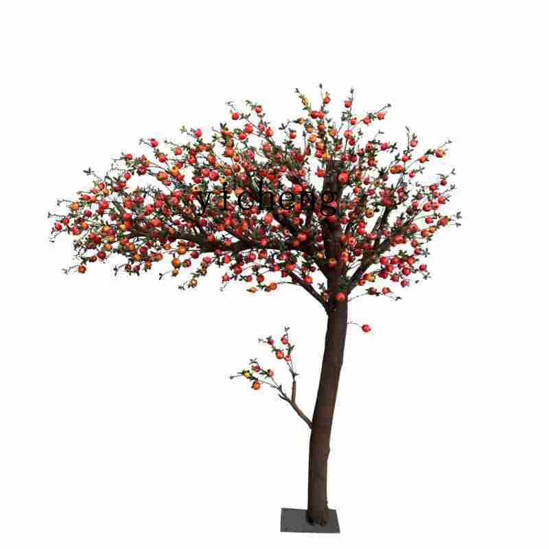 

XL Simulation Pomegranate Tree Fruit Fake Apple Tree Persimmon Orange Hawthorn Tree Ground Floriculture