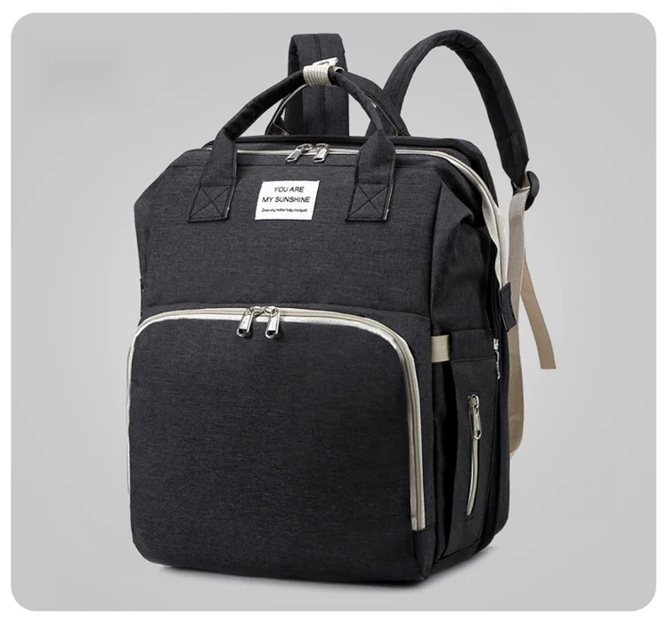 Nova bolsa dobrável multifuncional para mamãe e bebê, bolsa para mamadeira e fraldas, mochila para dormir_voghion.com