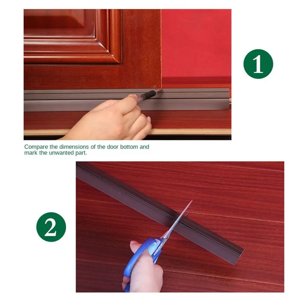 Description Picture 6 of itemNew PVC Door Seal Strip Anti Collision Flexible Weatherstrip Soundproof Self Adhesive Door Draft Stopper Door