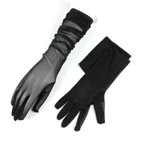 Women Sexy Mesh Transparent Elasticity Stockings Gloves Long Lace Thin Breathable Bar Performance Cosplay Black Pole Dancing - Image 4