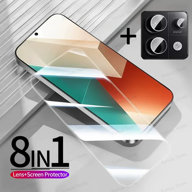Закаленное стекло 8 в 1 для Redmi Note 13 Pro 5G 4G Защитная пленка для экрана от царапин HD-объектива камеры на Redmi Note 13Pro 1