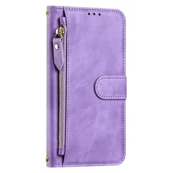 Zipper Wallet Cover with Multi Card Slots and Lanyard Attachment for Redmi Note 12S 4G (YB0778)