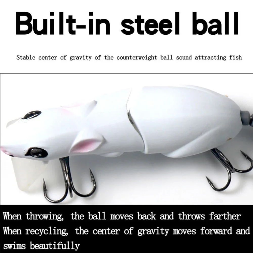 15.5CM Mouse Lure Artificial Plastic Rat Bait 155mm 15.5g Simulation Mouse Fishing Lure Crankbait Fishing Bait Pesca Pike Lures