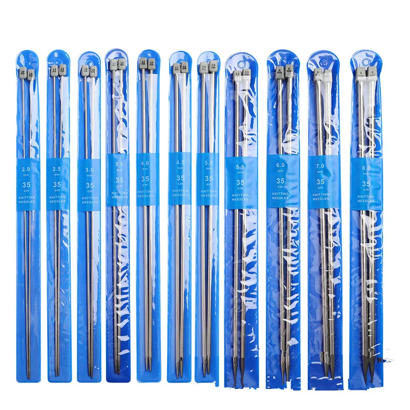 

11 size 22pcs 25cm/35cm stainless steel Straight knitting needles crochet hooks knitting needles set Size 2-8mm