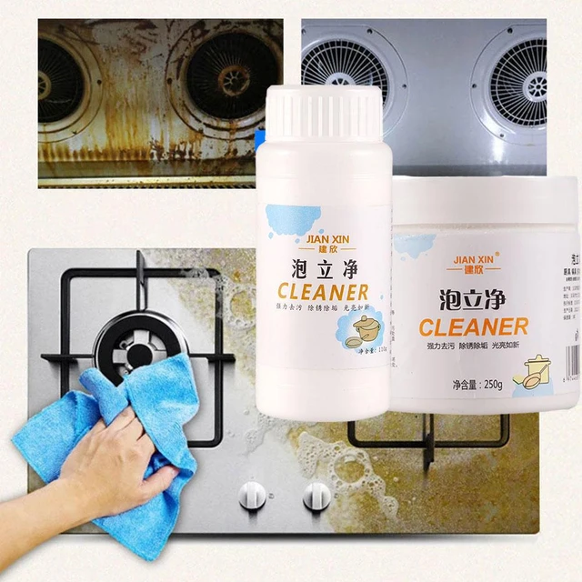 110g/250g Kitchen Stain Remover All-Purpose Heavy Oil Cleaner Foam Powder Bubble  Cleaning - AliExpress