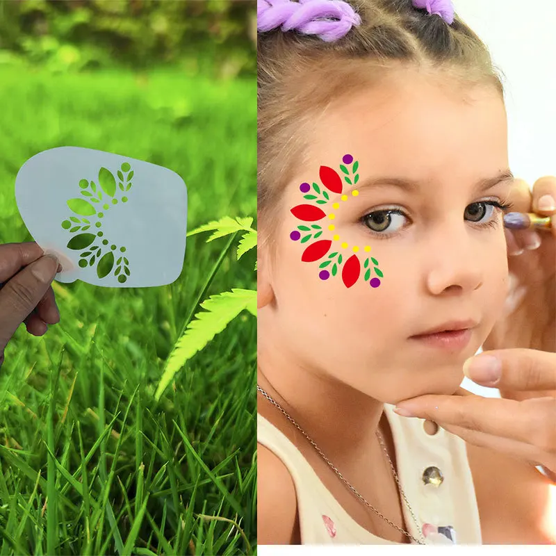 PET Reusable Stencils Body Painting Face Art Halloween Birthday Party ...
