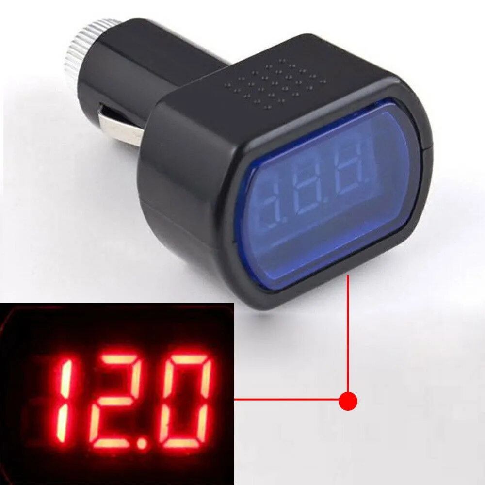 LED Display Cigarette Lighter Electric Voltage Gauge Meter Tester For Auto Car Battery Voltmeter Indicator DC 12V-24V 1pc Parts battery tester,digital voltmeter,digital multimeter