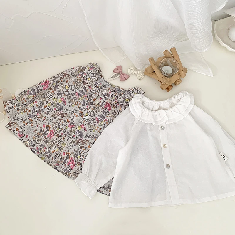 Spring Kids Baby Girls Shirt Autumn Kids Baby Girl Long Sleeve Printing Shirt Sweet Girls Children's Clothes