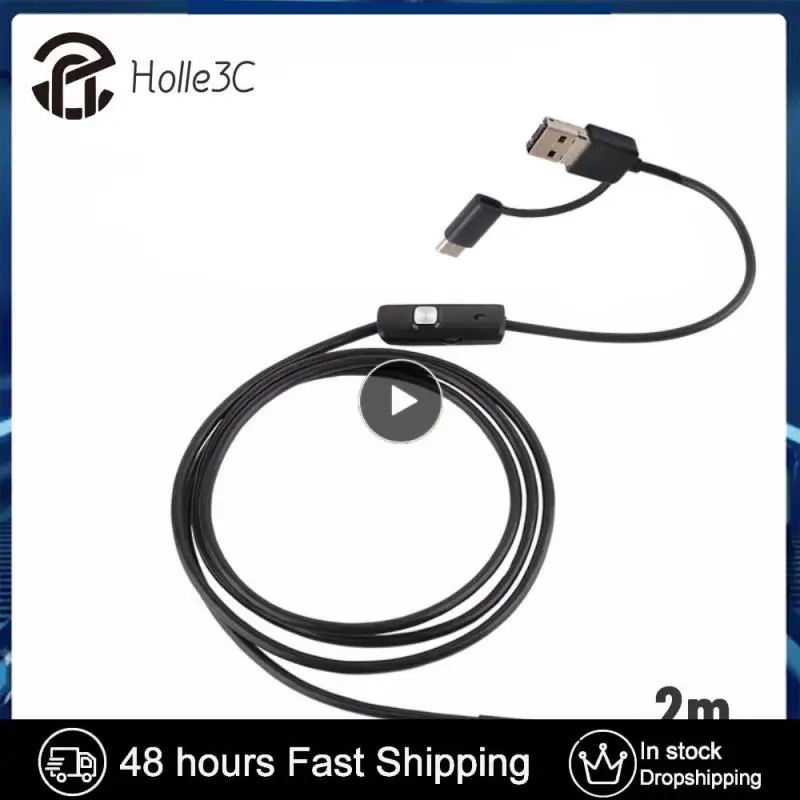 

1PCS Endoscope 5.5mm Hardwired USB Android Endoscope Camera Mini Lens 3in1 TYPE-C Micro USB Waterproof Car Inspection