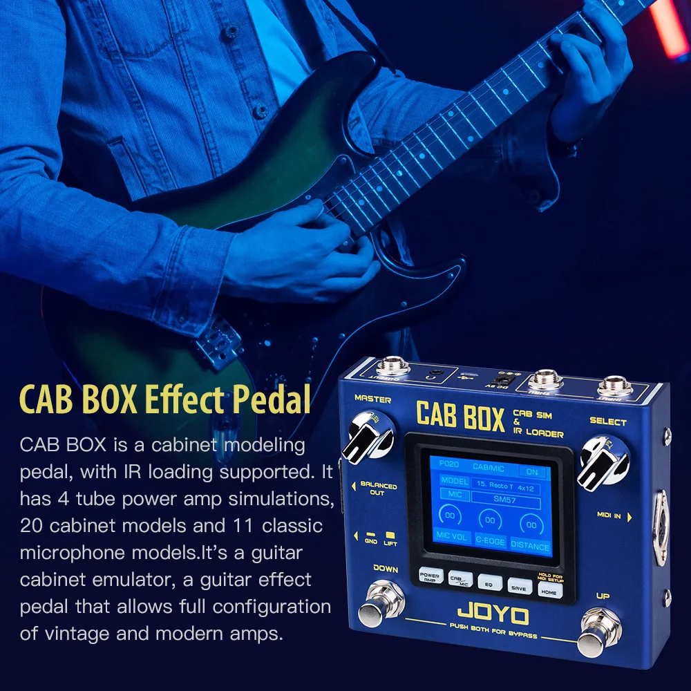 R-08 Cabinet Modeling Pedal Built-in 4 Tube Amplifier Simulation 20 Cabinet & 11