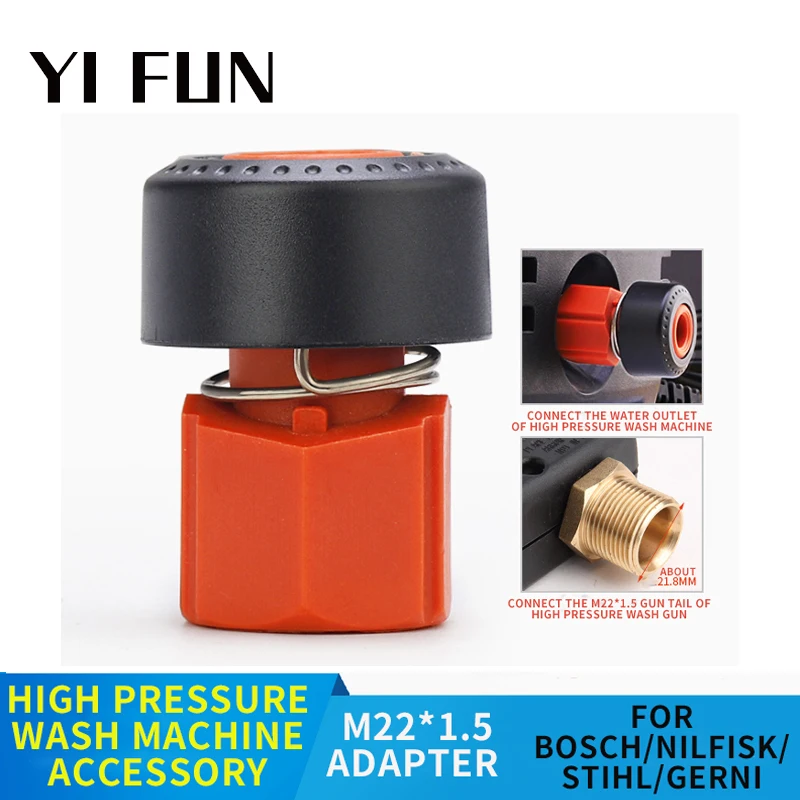 Adapter For Bosch Nilfisk Stihl Gerni M22 High Pressure Washer Water