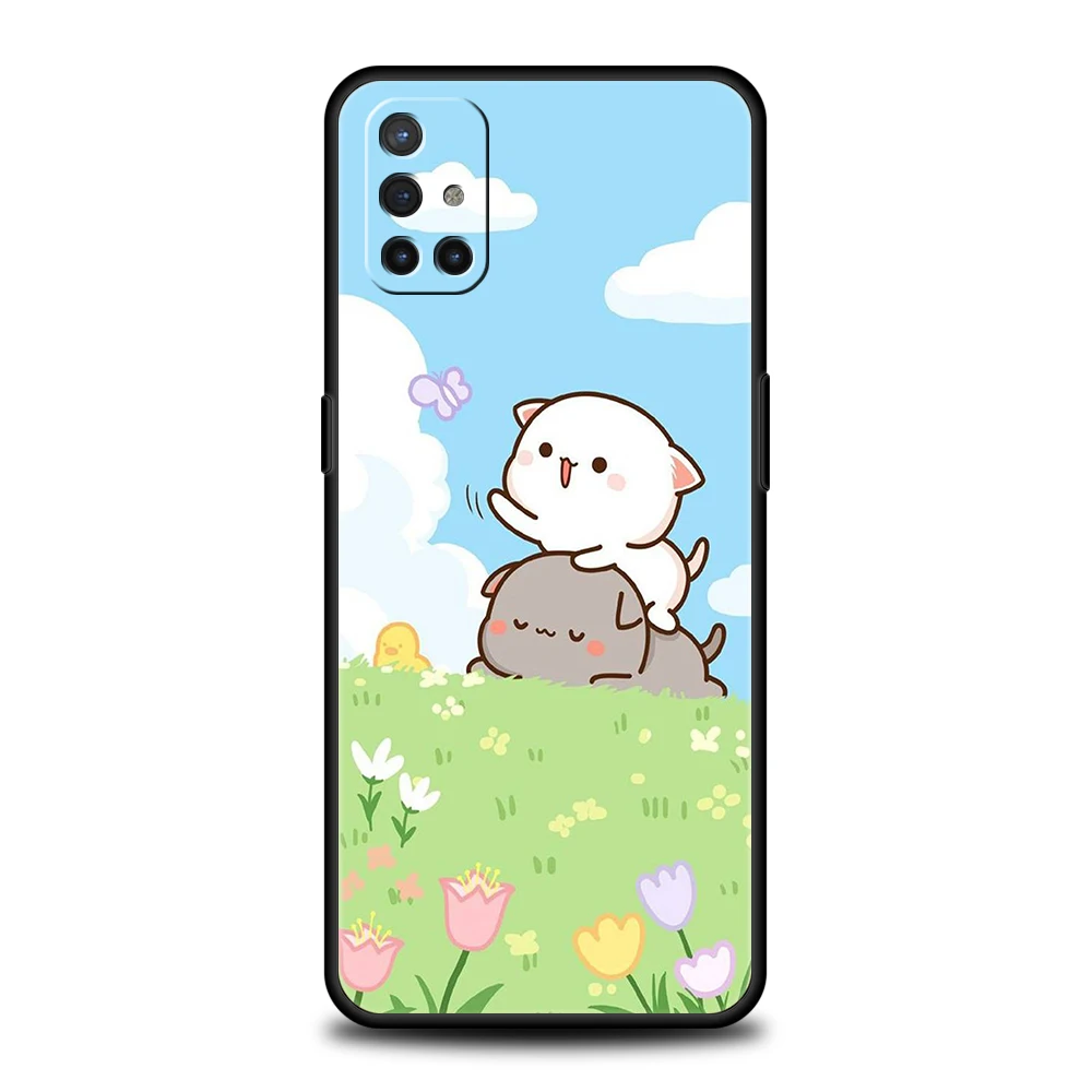 Pfirsich und Goma Katze Handy hülle für oneplus 11 nord n100 n10 10 7 8 9r 7t 8t n200 ce 2 9rt z pro 5g Silikon hülle Shell Capas – Detail 1