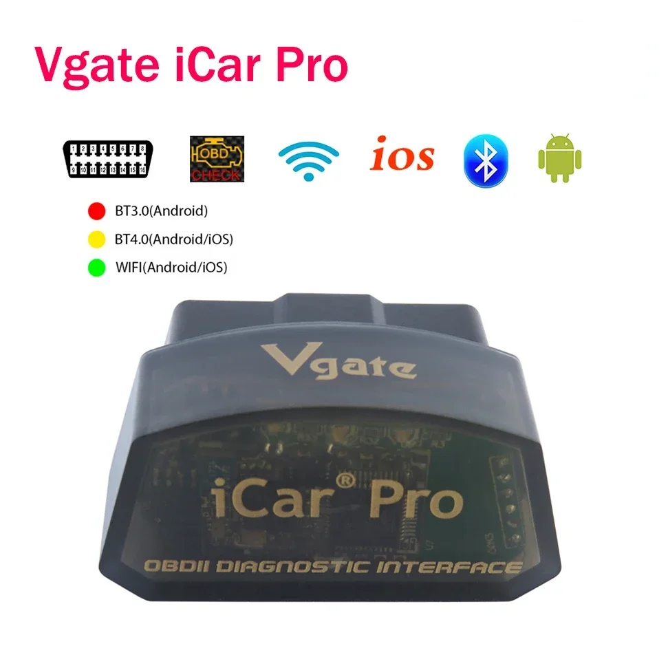 Vgate Icar Pro Elm327 V2.3 Obd 2 Obd2 Scanner Diagnostico Automatico Per Auto Wifi Bluetooth 4.0 Per Strumento Di Scansione Ios Odb2 Pk Elm 327 V1 5