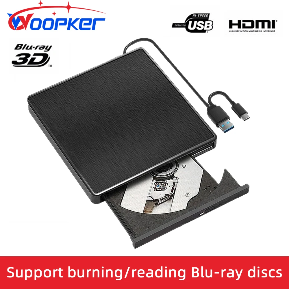 Blu-ray Player External 3D Optical Drive USB3.0 Supports Burning Blu ...