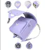 Japan elementary school students schoolbag spine protection children's shoulders backpack 3-6 grades girls PU leather School Bag 4