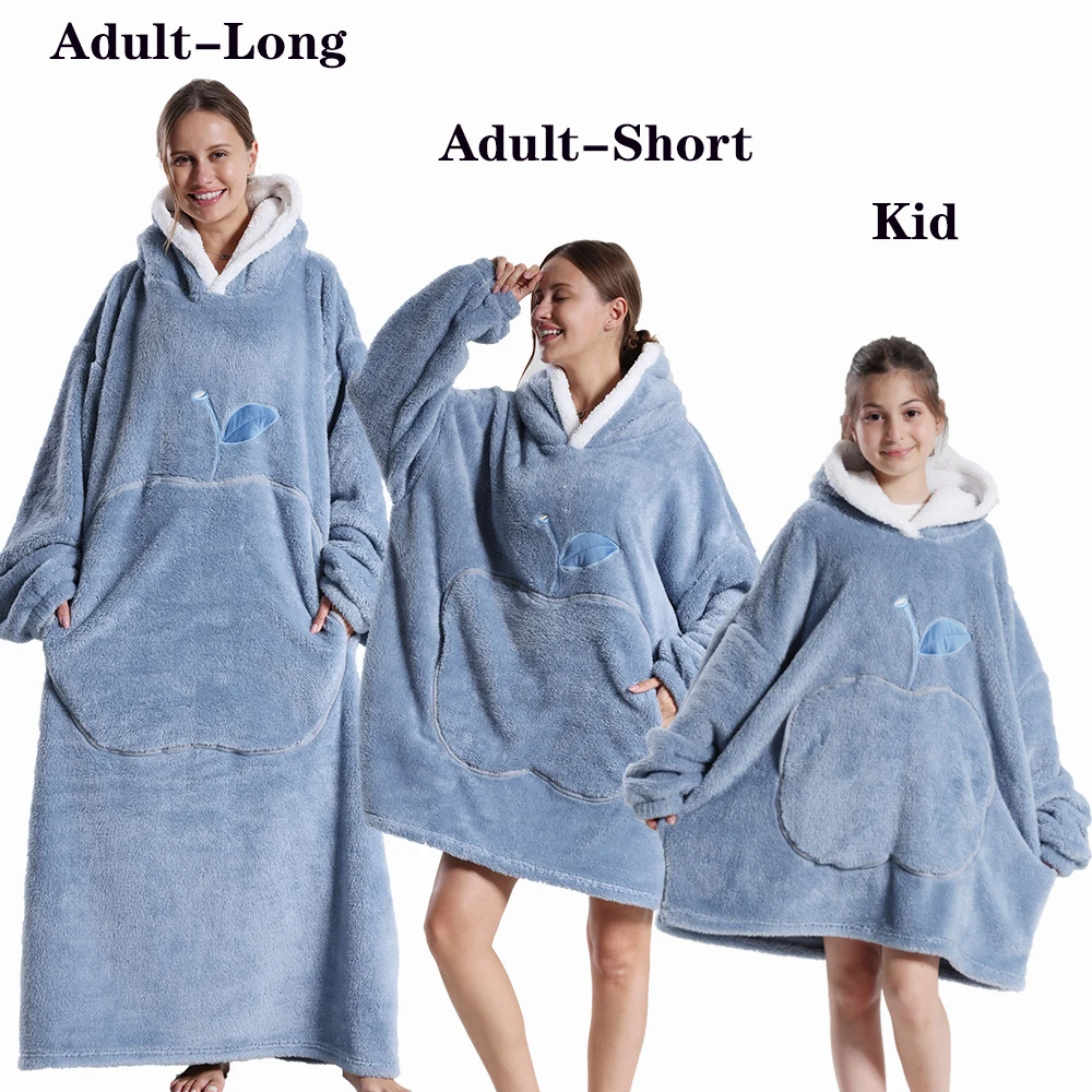Felpa Con Cappuccio Extra Lunga Oversize Unisex – Coperta Indossabile In Pile, Morbida, Taglia Unica 140 Cm, Per Uomo, Donna E Ragazzi - 4