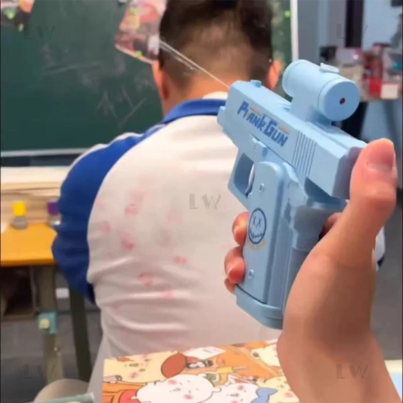 창의적인 양면 역방향 물총 여름 장난감 전술 이중 방향 물 분사 미니 물총