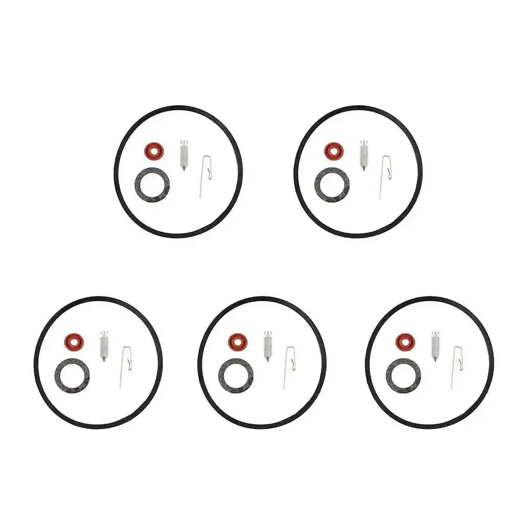 5SetsCarburetorRepairKitNeedleandSeatBowlGasketReplacesfor