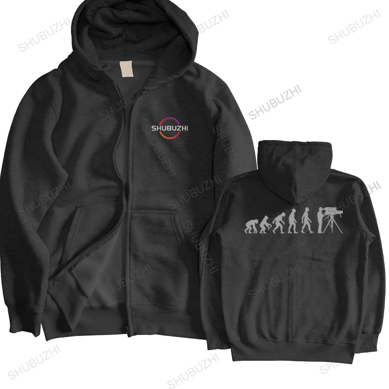 

new Cotton Men zipper Tops New Arrived Mens long sleeve Evolution of Man Cameraman new cotton man jacket drop shipping