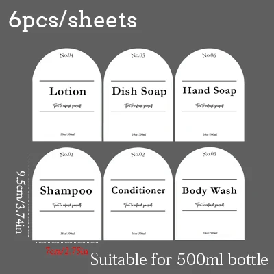 6pcs label white
