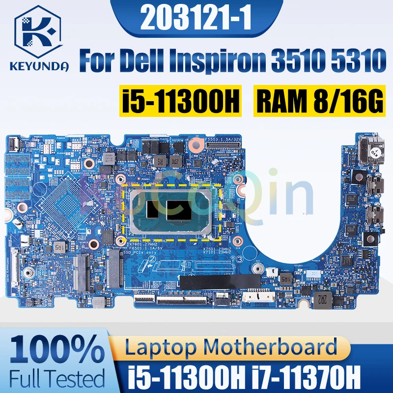 203121-1 для Dell Inspiron 3510 Φ 0HMVCY 0P2TVG Φ 8G/16G RAM материнская плата для ноутбука, полностью протестирована